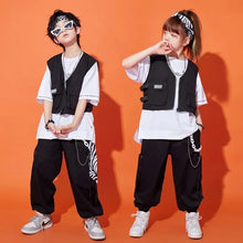 Load image into Gallery viewer, Hip-hop Costumes, Boys&#39; Hiphop Suits, Drum Set Waistcoat Suits,new Kids Street Weat Dance Clothes
