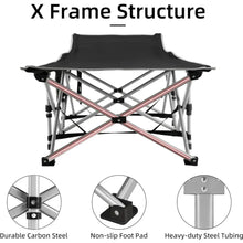 Load image into Gallery viewer, Portable Camping Cot, Sleeping Cot for Adult, 28&quot; Extra Wide Heavy Duty Folding Cot Max Load 600LBS with Thick Mattress
