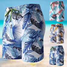 Load image into Gallery viewer, Hawaii Shorts  Chic Drawstring Skin-touch  Men Summer Leaves Print Surfing Board Shorts Beachwear
