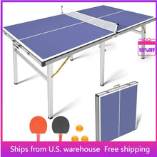 Load image into Gallery viewer, Ping Pong Table,Foldable,with Net and2 Ping Pong Paddles and 3 Balls,No Assembly,Portable Table Tennis Table Set,Festivals Gifts
