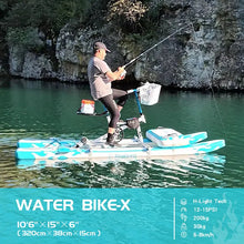 Load image into Gallery viewer, Spatium 2023 New Collection Popular Single Fishing Water Game Kayak Con Inflatable Pedalo Floating Bike Pedal Bicycle Boat
