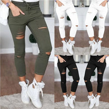 Load image into Gallery viewer, 2023 New Ripped Jeans For Women Big Size Ripped Trousers Stretch Pencil Pants Leggings Women Jeans
