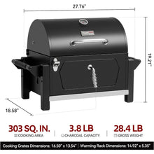 Load image into Gallery viewer, Portable Charcoal Grill , Compact Outdoor Tabletop Charcoal Grill for Travel Picnic Tailgate and Campsite BBQ Cooking
