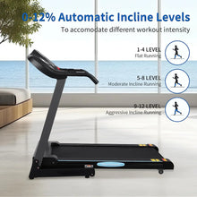 Load image into Gallery viewer, Treadmill with Auto Incline Folding Treadmill 12% Incline 2.5 Horse Power 15 Preset for Home Use 8.5 mph Range
