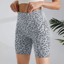 Load image into Gallery viewer, Women&#39;s Abdominal Tightening Leopard Print Yoga shorts Hip Lifting Running Fitness sports Shorts Outdoor leisure sweatpants
