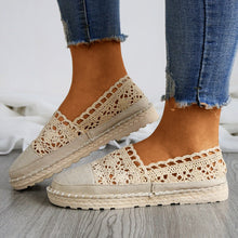 Load image into Gallery viewer, 2023 New Lace Hollow Out Breathable Mesh Summer Flats Casual Crochet  Bohemia Shoes Platform Sneakers for Women Zapatillas Mujer
