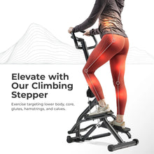 Load image into Gallery viewer, Stair Stepper w/Handlebar, Extended Step Range Machine for Climbing Exercise, Compact, Height-Adjustable, Low-Impact &amp; Optional
