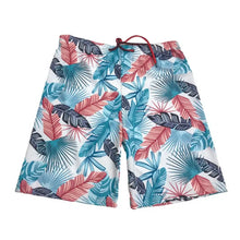 Load image into Gallery viewer, Hawaii Shorts  Chic Drawstring Skin-touch  Men Summer Leaves Print Surfing Board Shorts Beachwear
