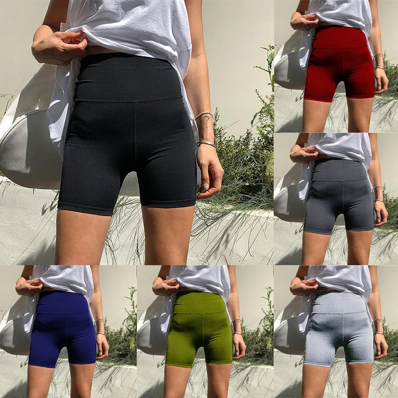 Women Yoga Shorts Super Soft Seamless Sports Shorts Leggings Fitness High Waisted Pants Gym Running Clothing Biker Shorts