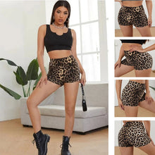 Load image into Gallery viewer, New Fashion Leopard Print Women Shorts Cycling Sport Yoga Casual Print Women High Waist Casual Biker Short Femme
