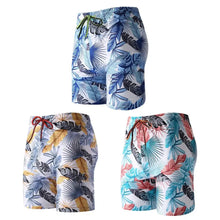 Load image into Gallery viewer, Hawaii Shorts  Chic Drawstring Skin-touch  Men Summer Leaves Print Surfing Board Shorts Beachwear
