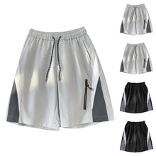 Load image into Gallery viewer, Men&#39;s Casual Sports Shorts Fashion High Waist Laceup Quarter Pants Wide Leg Summer Short Pants Running Gym Basketball Shorts
