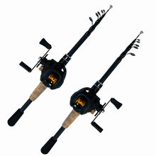 Load image into Gallery viewer, Mini Telescopic Rock Fishing Rod Feeder Carbon Fiber Fishing 1.5m 1.8m 2.1m 2.4m Ball Bearing 19+1BB Fishing Reel Kit
