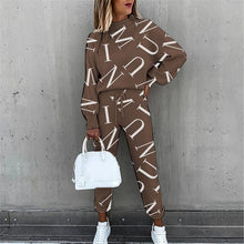 Load image into Gallery viewer, Women Tracksuits Pant Sets Summer Clothing Breathable Thin Style Female Suits 2 Pieces Set Printed Sweatshirts And Pants Pajamas
