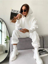 Load image into Gallery viewer, New 2024 track suits for women casual sports set Solid color hoodie sweatshirt pants sets Two-piece set for autumn and winter
