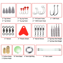 Load image into Gallery viewer, 83pcs Fishing Lures Kit for Bass Trout Salmon Fishing Accessories Tackle Tool Fishing Baits Swivels Hooks
