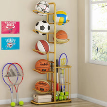 Load image into Gallery viewer, Home Indoor Children&#39;s Basketball Football Volleyball Badminton Racket Storage
