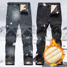 Load image into Gallery viewer, Men Outdoor Pants Waterproof Trekking Pants Hiking and Camping Fur lined Outside Sports Trousers
