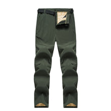 Load image into Gallery viewer, Men Outdoor Pants Waterproof Trekking Pants Hiking and Camping Fur lined Outside Sports Trousers
