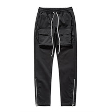 Load image into Gallery viewer, Ankle Zipper Cashew Print Pockets Overalls Men Hip Hop Loose Cargo Pants
