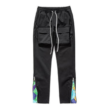 Load image into Gallery viewer, Ankle Zipper Cashew Print Pockets Overalls Men Hip Hop Loose Cargo Pants
