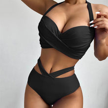 Load image into Gallery viewer, High Waist Bikinis Set Women Halter Swimwear
