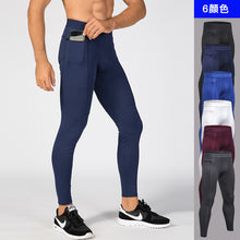 Load image into Gallery viewer, men  Pocket Gym Leggings Sport Pants Workout Fitness Compression Pants Men Sweatpants Breathable Slim Tight Pants
