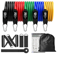 Load image into Gallery viewer, Resistance Bands Set Indoor Multifunctional Latex Elastic Cord - fajofitness
