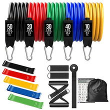 Load image into Gallery viewer, Resistance Bands Set Indoor Multifunctional Latex Elastic Cord - fajofitness
